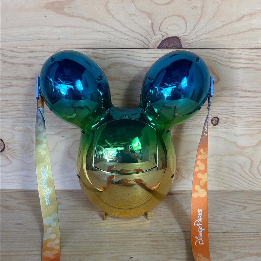 Disney Parks Metallic Blue and Green Mickey Mouse Popcorn Holder - Picture 5 of 7